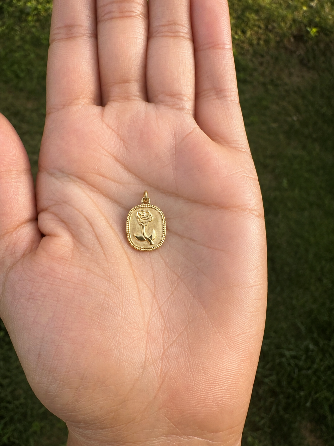 Golden Rose Charm