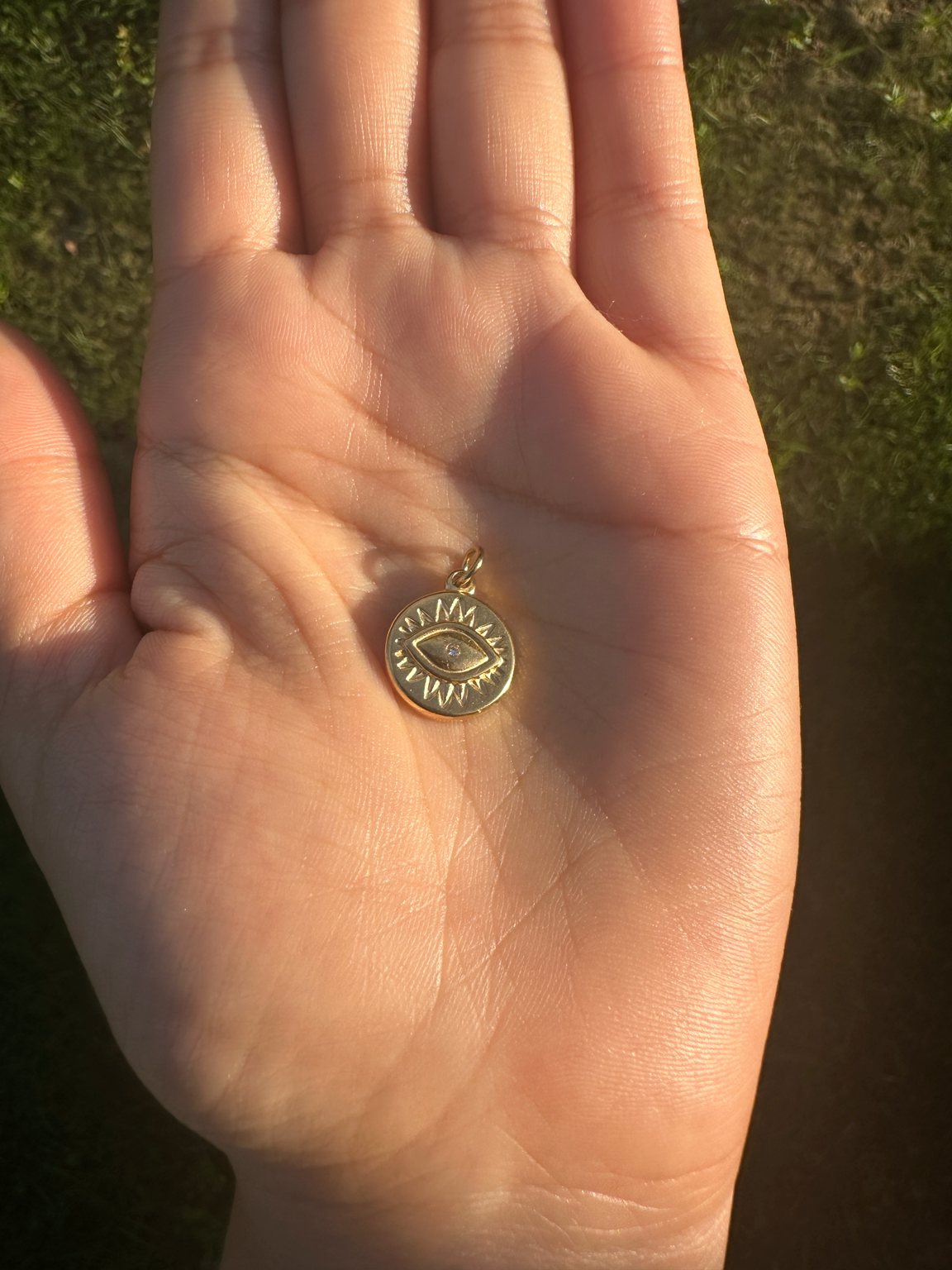 Circle Evil Eye Charm