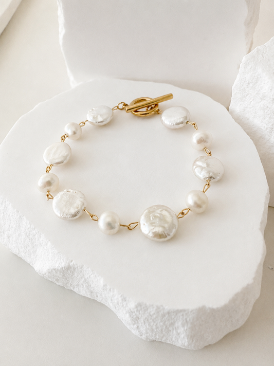 Isla Coin Pearl Bracelet