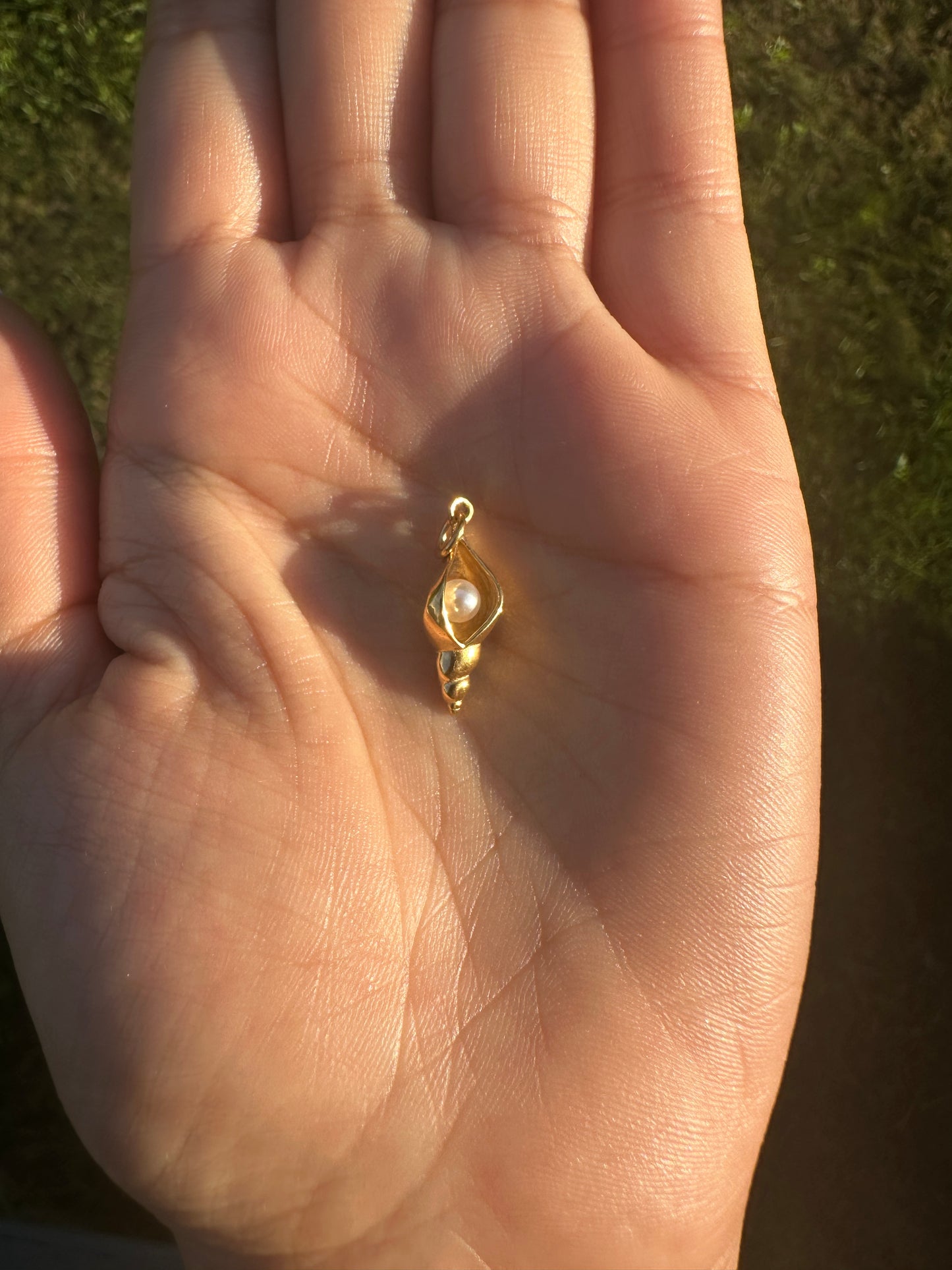 Pearl Conch Charm