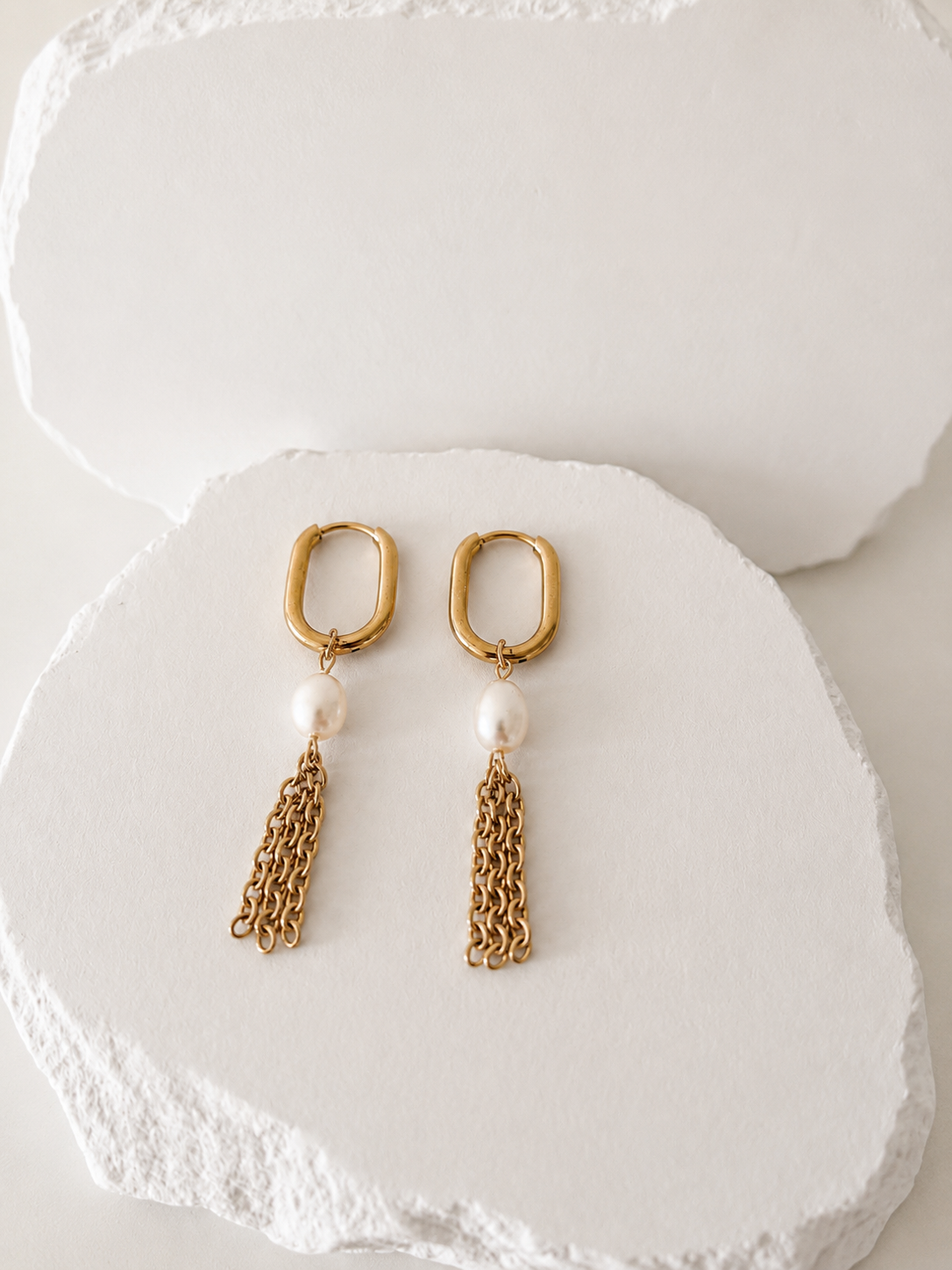 Lumi Pearl Tassel Earrings
