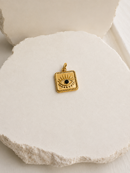 Square Evil Eye Charm