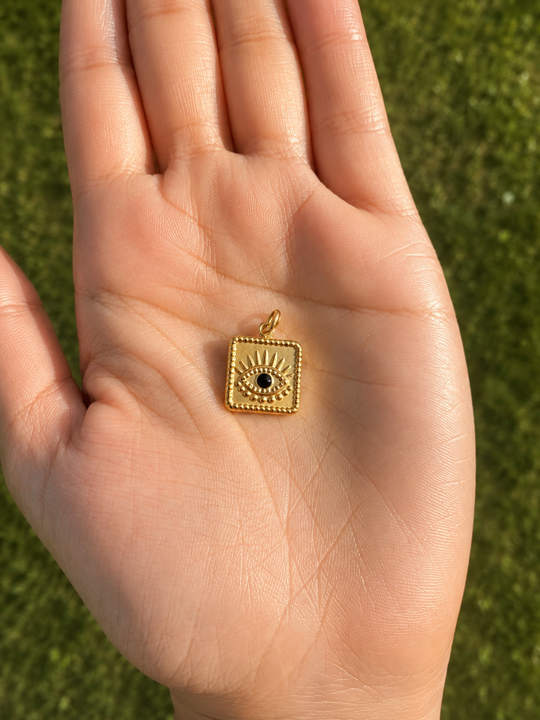 Square Evil Eye Charm