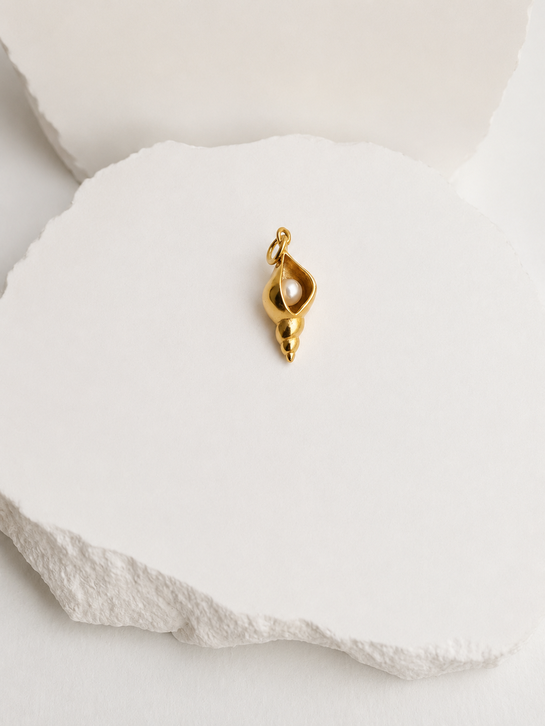 Pearl Conch Charm