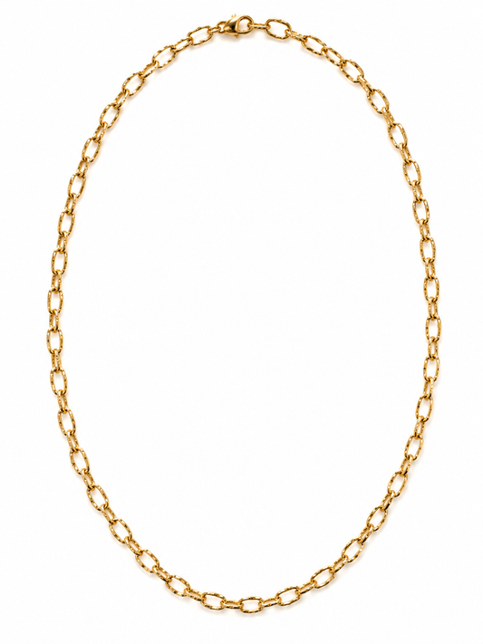 Capri Hammered Link Necklace