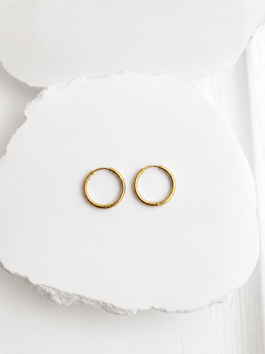 Round Huggie Hoops